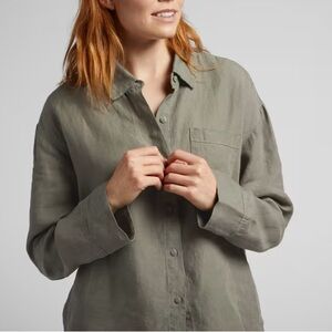NWT PARACHUTE LINEN TOP BUTTON DOWN 1x 12-14